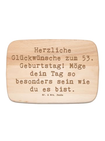 Mr. & Mrs. Panda Holzbrett Spruch 53. Geburtstag mit Spruch in Transparent