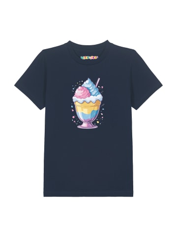 wat? Apparel T-Shirt Eisbecher in Dunkelblau