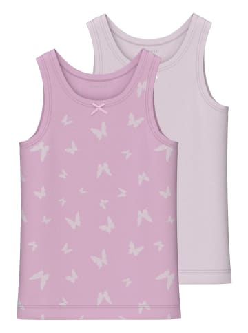 name it Unterhemden 2er NMFTANK PINK BUTTERFLY in pink lavender