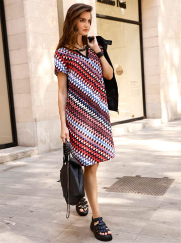 WITT WEIDEN Druckkleid in schwarz-flamingo-bedruckt