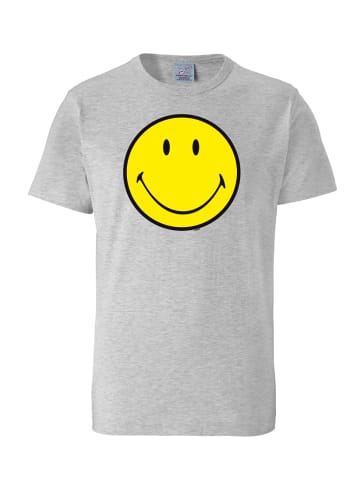 Logoshirt T-Shirt Smiley in grau-meliert