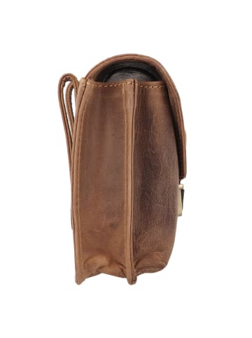 Greenburry Vintage Gürteltasche Leder 15 cm in sattelbraun