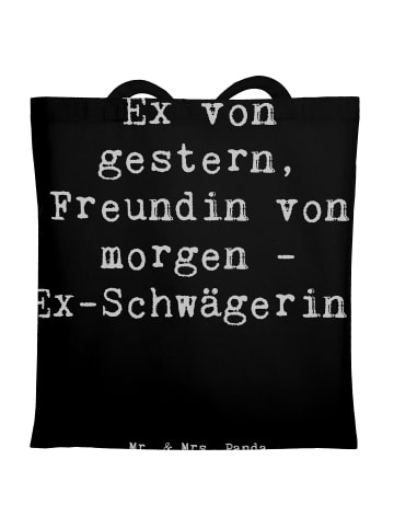 Mr. & Mrs. Panda Tragetasche Ex-Schwägerin Überrascht mit Spruch in Schwarz