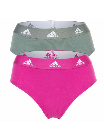 adidas Slip 2er Pack in Oliv/Pink