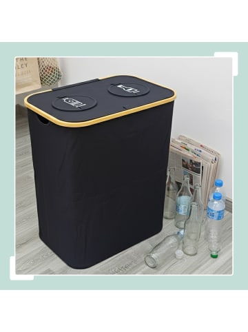 relaxdays Pfandflaschen-Sammelbehälter in Grau - 170 Liter