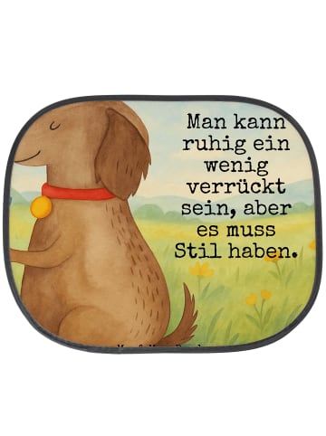 Mr. & Mrs. Panda Sonnenschutz Hund Blume Design mit Spruch in Weiß
