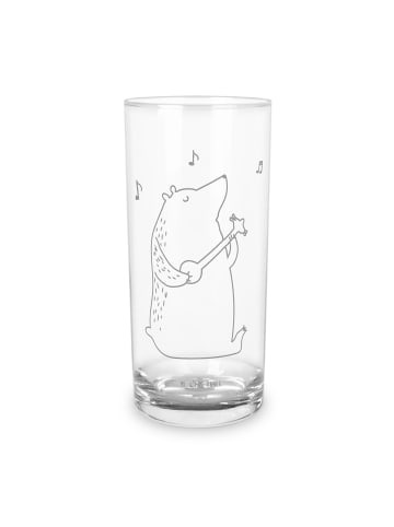 Mr. & Mrs. Panda Wasserglas Bär Gitarre ohne Spruch in Transparent