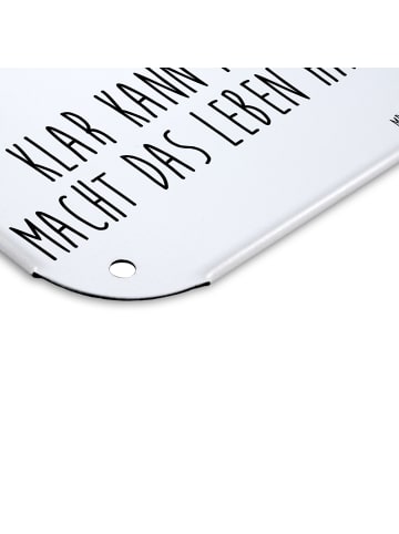 Mr. & Mrs. Panda Blechschild Mit Spruch Pinguin Diät mit Spruch in Weiß