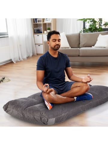 relaxdays Bodenstuhl in Grau - (B)50 x (H)58 x (T)55 cm