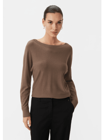 comma Strickpullover langarm in Braun