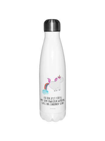 Mr. & Mrs. Panda Thermosflasche Einhorn Pupsen mit Spruch in Weiß