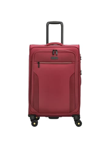 D&N Travel Line 9704 - 4-Rollen-Trolley M 68 cm erw. (dark red) in dark red