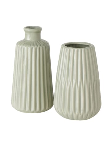 Boltze Vase Esko 2er-Set in hellgrün