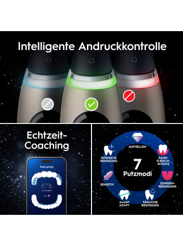 Oral-B Elektrische Zahnbürste "iO 10 + Reiseetui Eclipse" in Gold