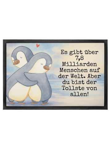 Mr. & Mrs. Panda Schmutzfänger Pinguine Kuscheln Design mit Spruch in Weiß