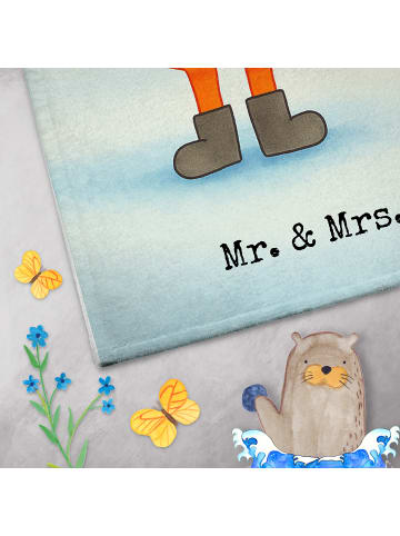 Mr. & Mrs. Panda Mini-Handtuch Fuchs Keks Design mit Spruch in Weiß