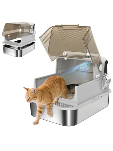 Pawhut Katzentoilette 70L x 50B x 46,5H cm