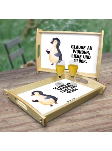 Mr. & Mrs. Panda Küchentablett Pinguin Marienkäfer mit Spruch in Weiß