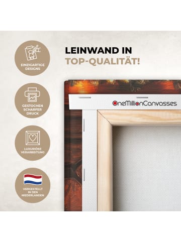 MuchoWow Leinwand Bilder Bernsteinfarben