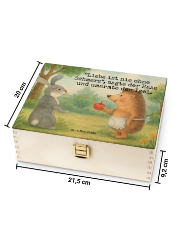Mr. & Mrs. Panda Teedose Hase Igel Design mit Spruch in Weiß