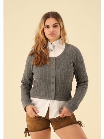 OS-Trachten Strickjacke Borida in mittelgrau