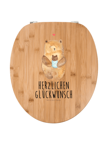 Mr. & Mrs. Panda Klobrille Bär Baby mit Spruch in Braun