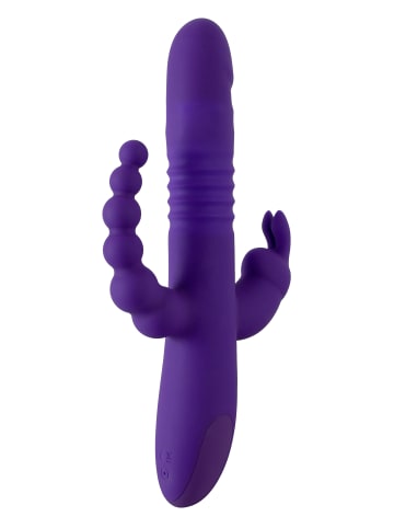 Sweet Smile Vib mit Stoßfunktion und Klitorisreizer Thrusting Pearl Triple in lila
