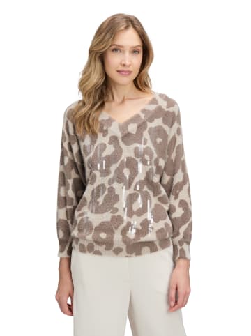 Betty Barclay Strickpullover mit Fledermausärmeln in Taupe/Taupe