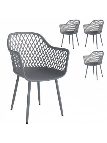 Outsunny Gartenstühle,56L x 51B x 84H cm,Dunkelgrau