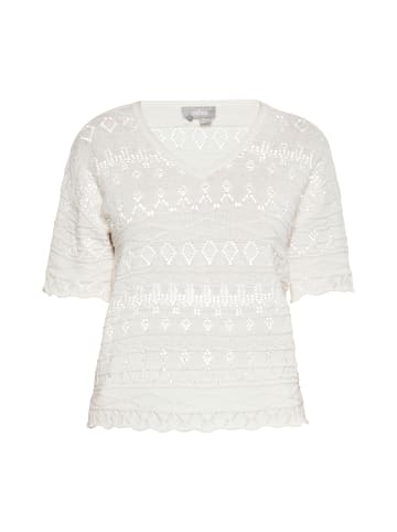 Usha Damen Pullover in Wollweiss