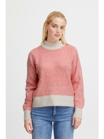 ICHI Strickpullover langarm IHKAMARA Loose fit in Calypso Coral