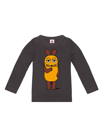 Logoshirt Langarmshirt Die Sendung mit der Maus - Die Maus in grau-blau