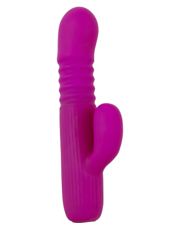 XOUXOU Vibrator mit Klitorisreizer Thrusting Rabbit Vibrator in lila