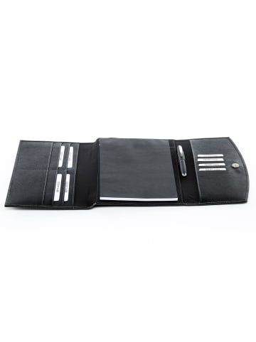 FERGÉ Leder-Aktenmappe Leder Tablettasche Unisex TODD in schwarz