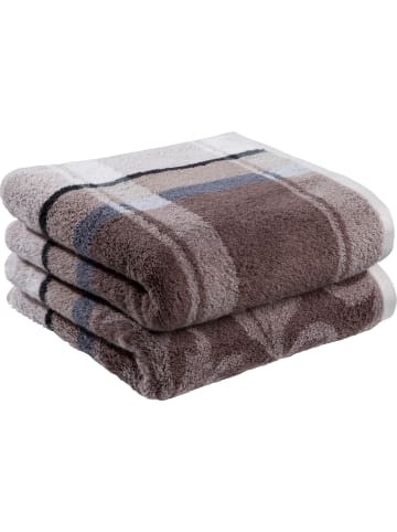 Erwin Müller Jacquard Duschtuch 2er-Pack Ludwigsburg in braun
