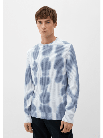 S. Oliver Strickpullover langarm in Blau-grau