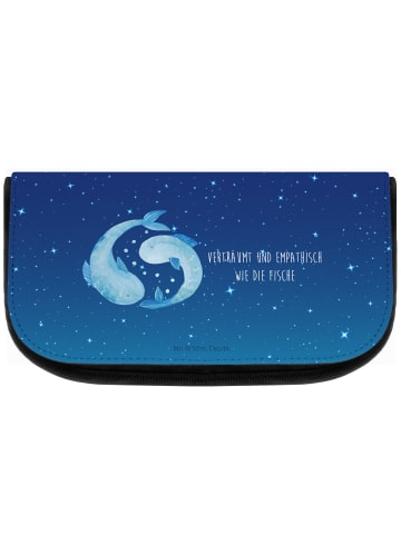 Mr. & Mrs. Panda Beautytasche Sternzeichen Fische mit Spruch in Sternenhimmel Blau