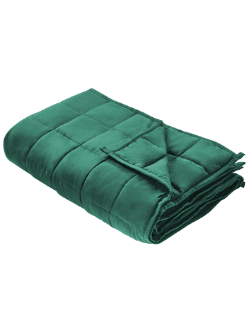 Beliani Gewichtsdecke NEREID in Grün - (W) 150 x (H) 2 x (L) 200 cm
