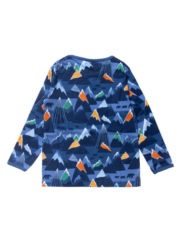 Villervalla Langarmshirt Mountain in blau