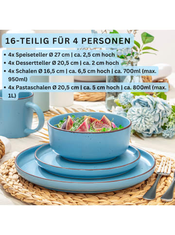 Sänger Tafelservice Bombay Saphir - 16 teilig aus Steingut