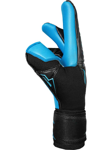 Reusch Torwarthandschuhe Attrakt Aqua Finger Support in 7736 blck/aqua blue