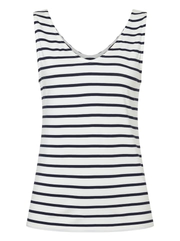 More & More Streifentop in jersey stripe wide off white with ink blue