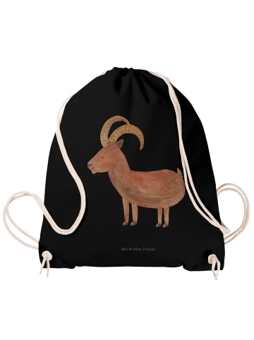 Mr. & Mrs. Panda Baumwolltasche Sternzeichen Steinbock ohne Spruch in Schwarz