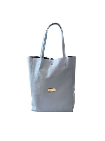 Baldinini Trend Blau Rindsleder Clutch Tasche