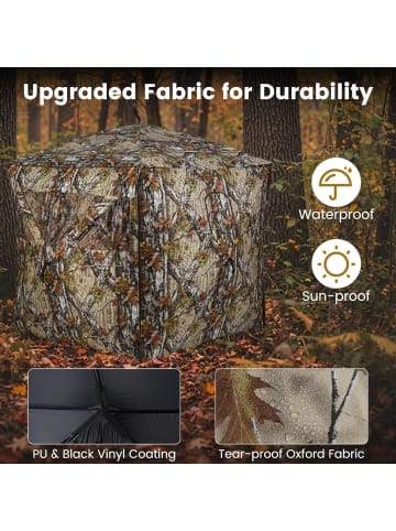 COSTWAY Tragbares Jagdzelt in Oliv