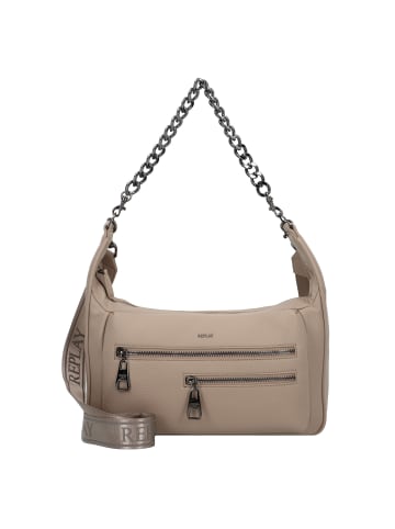 Replay Schultertasche 32 cm taupe gray