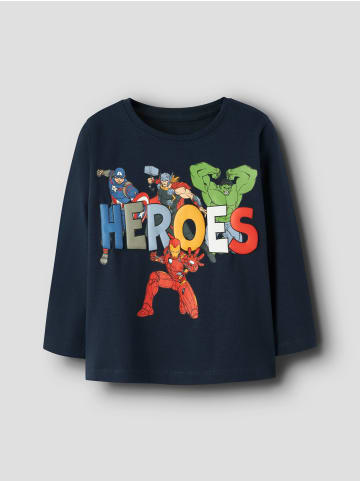 name it Langarmshirt NMMFLINT Marvel in Dunkelblau