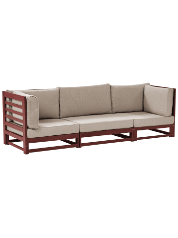 Beliani Gartensofa TRANI in Braun/Grau/Beige - (W) 235 x (H) 72 x (L) 75 cm