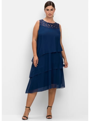 sheego Cocktailkleid in blau