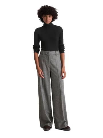 Marc O'Polo Tweedhose wide in Schwarz